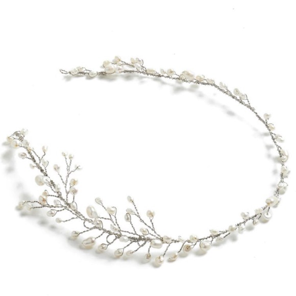 Untamed Petals AJ Dainty fresh water pearl Tiara main image 4